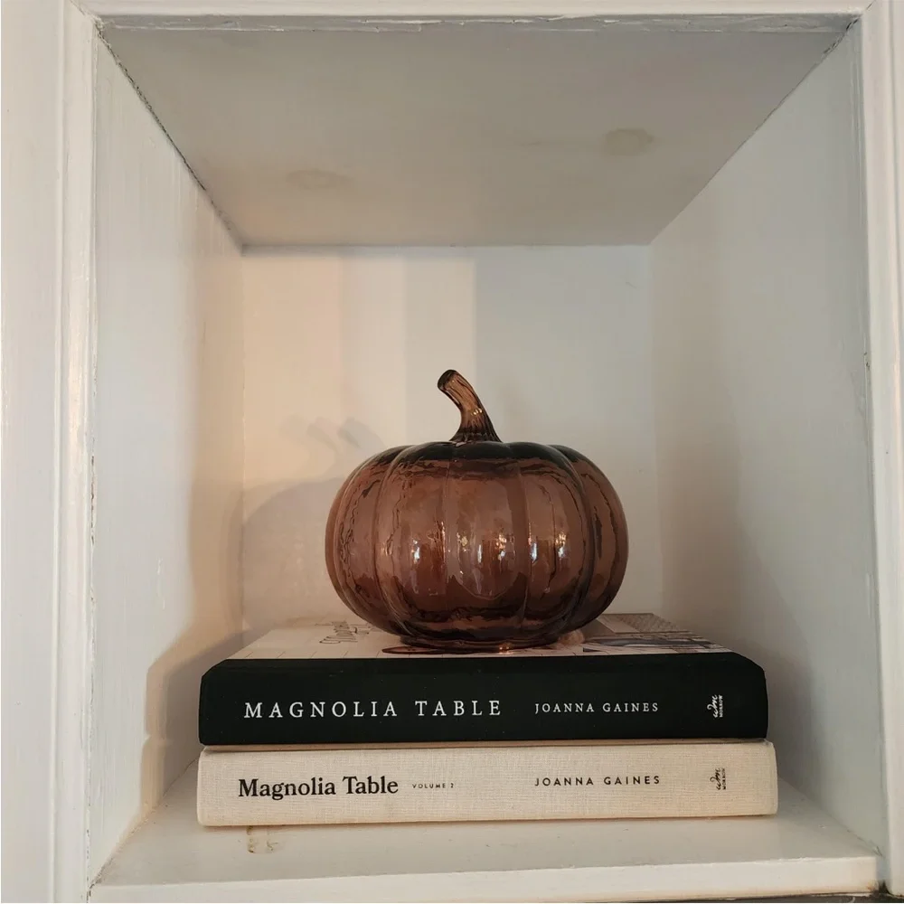 Medium Amber Glass Pumpkin - Threshold